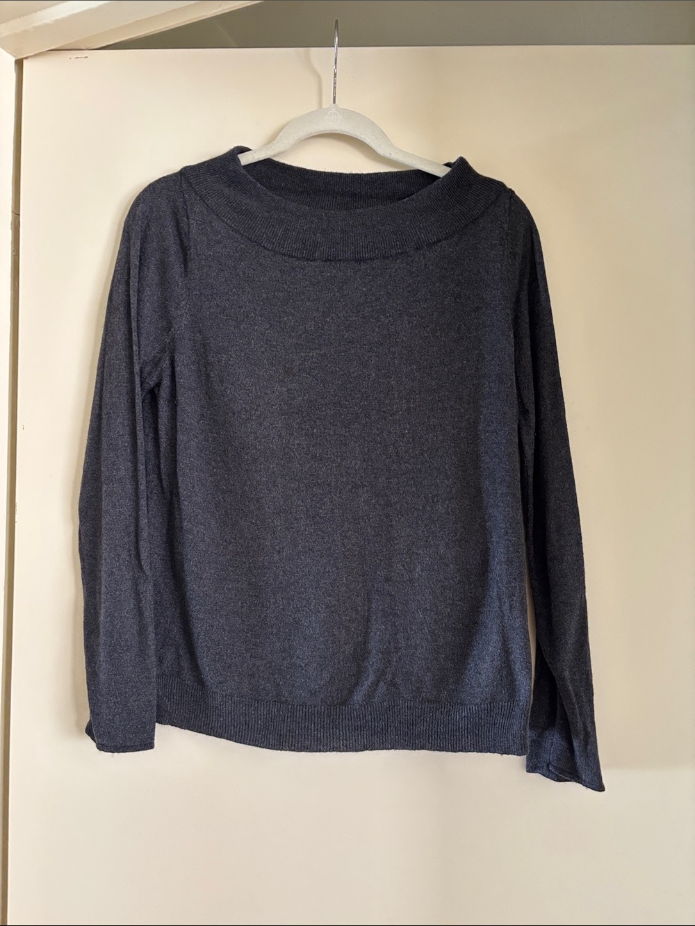 Women's Charcoal Boatneck Sweater